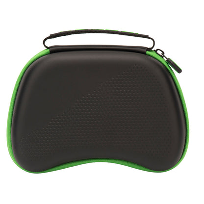 Zwarte beschermhoes met groene randen voor de FR-TEC Bluetooth luidspreker.