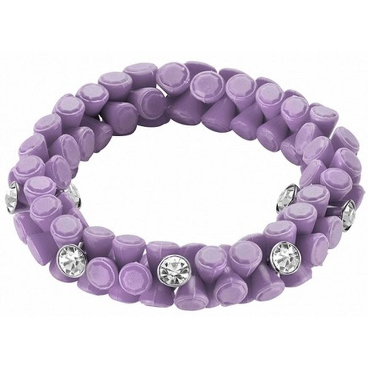 Lila Hip Hop armband voor dames met crystals, trendy en stijlvol ontwerp.