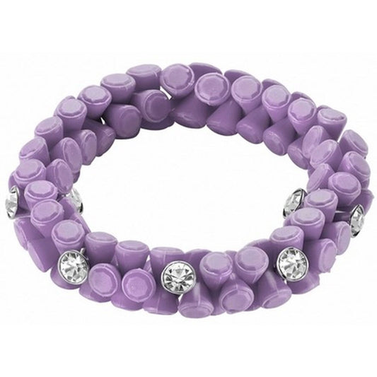 Lila Hip Hop armband voor dames met crystals, trendy en stijlvol ontwerp.