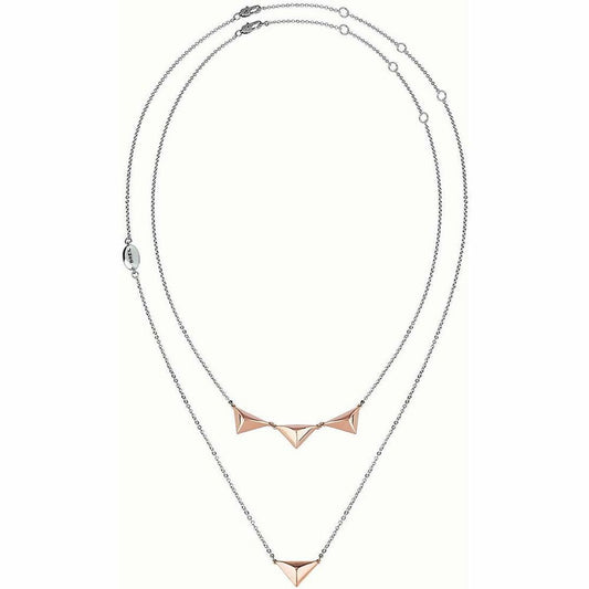 Stijlvolle Breil ketting voor dames van roestvrij staal met geometrische elementen.