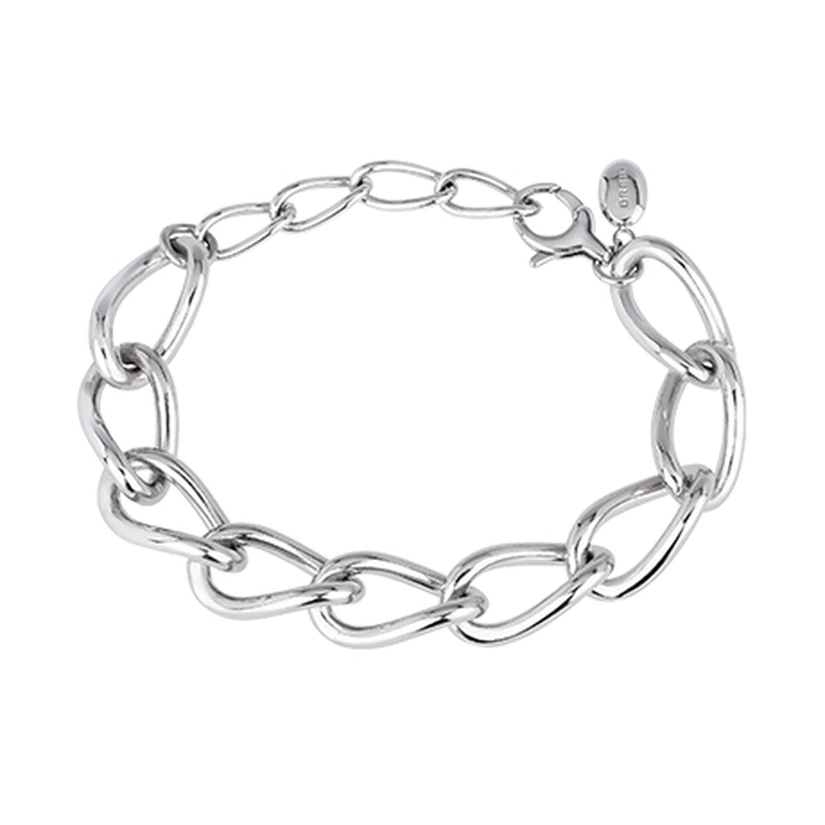 Elegante Breil armband voor dames met een tijdloos schakelontwerp in zilverkleur.