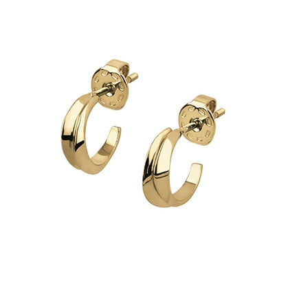 Gouden Breil oorbellen dames met tijdloos ontwerp en elegante rondingen.