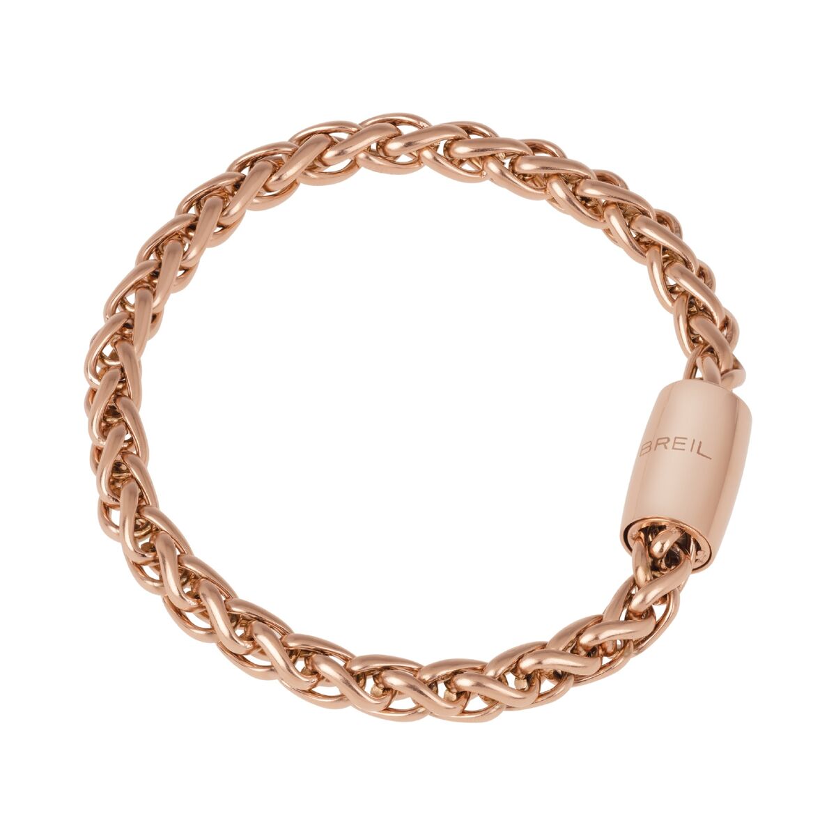 Roze gouden Breil armband voor dames met elegant design en sluiting.