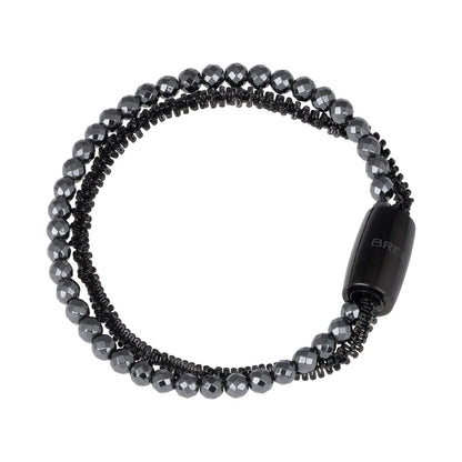 Elegante Breil armband voor dames met zwarte en glanzende kralen.