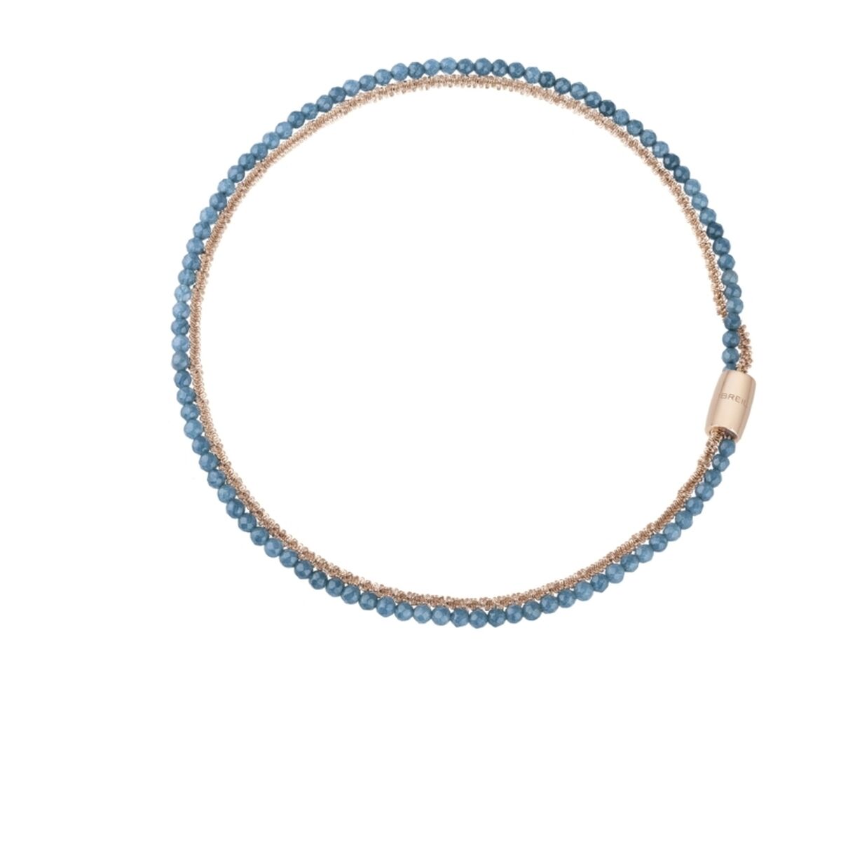 Elegante blauwe Breil ketting voor dames, gemaakt van sterling zilver 925.