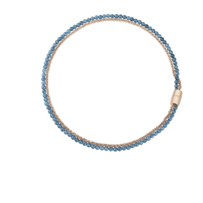Elegante blauwe Breil ketting voor dames, gemaakt van sterling zilver 925.
