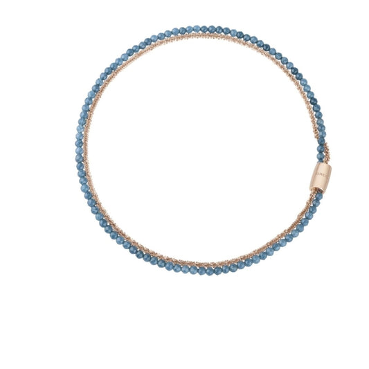 Elegante blauwe Breil ketting voor dames, gemaakt van sterling zilver 925.