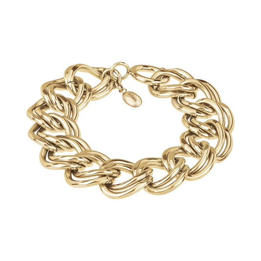 Gouden Breil armband voor dames met een stijlvol schakelontwerp.