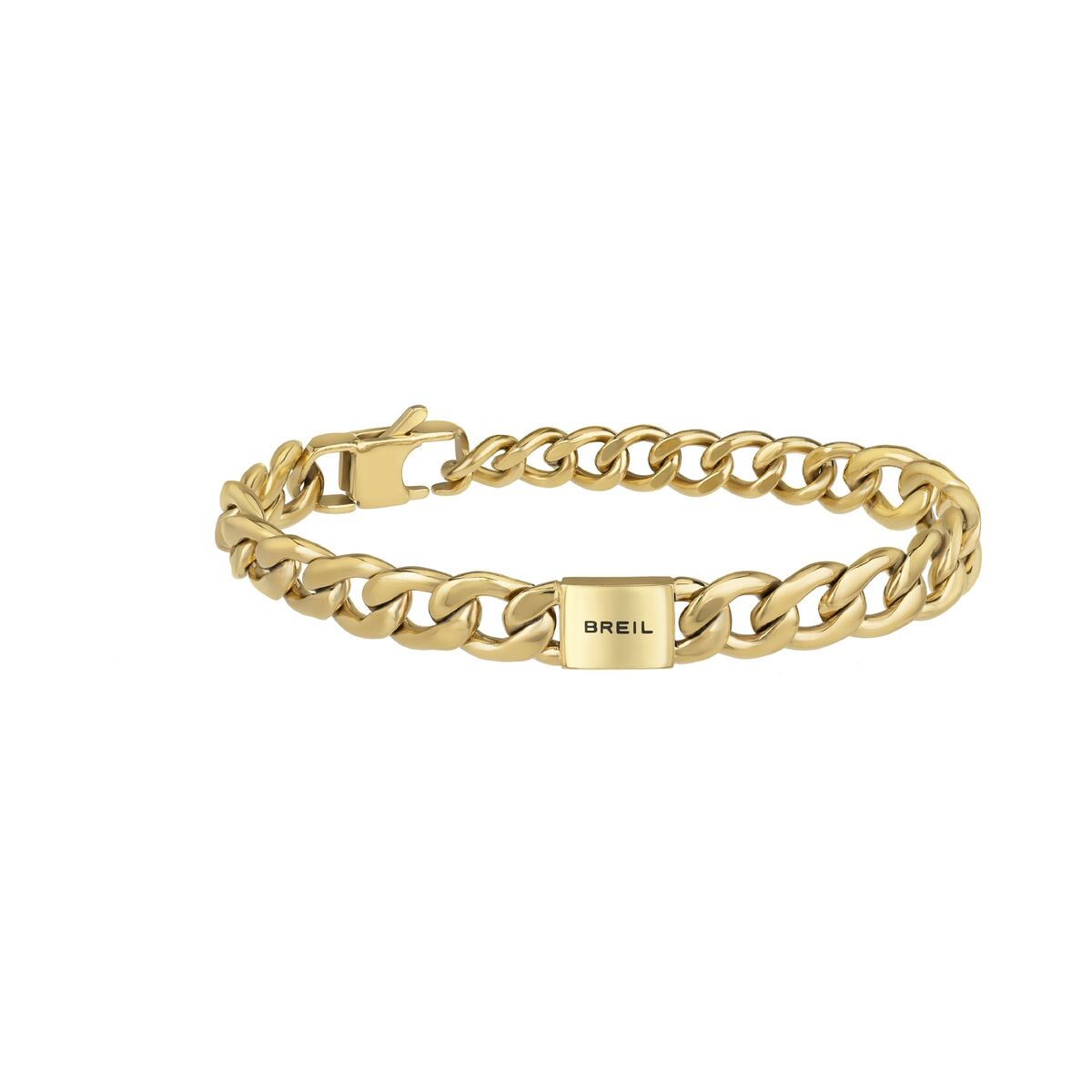 Breil armband voor dames in zilver met elegante schakels en merklogo.