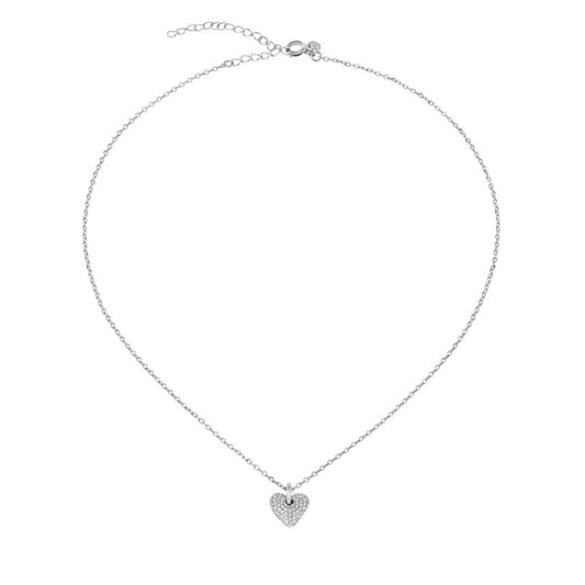 Sterling zilveren Breil ketting met een elegant hartvormig hanger.