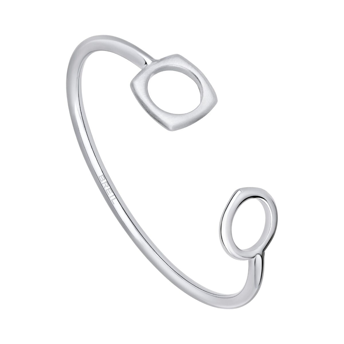 Elegante Breil armband voor dames van roestvrij staal met unieke openingen.
