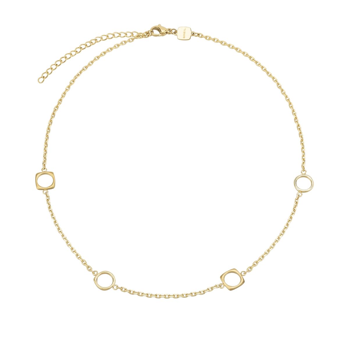 Gouden Breil ketting voor dames met elegante schakels en luxe uitstraling.