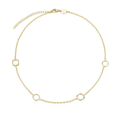 Gouden Breil ketting voor dames met elegante schakels en luxe uitstraling.