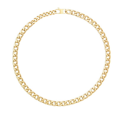 Gouden Breil ketting met een stevige schakelstructuur, elegant en luxe ontwerp.