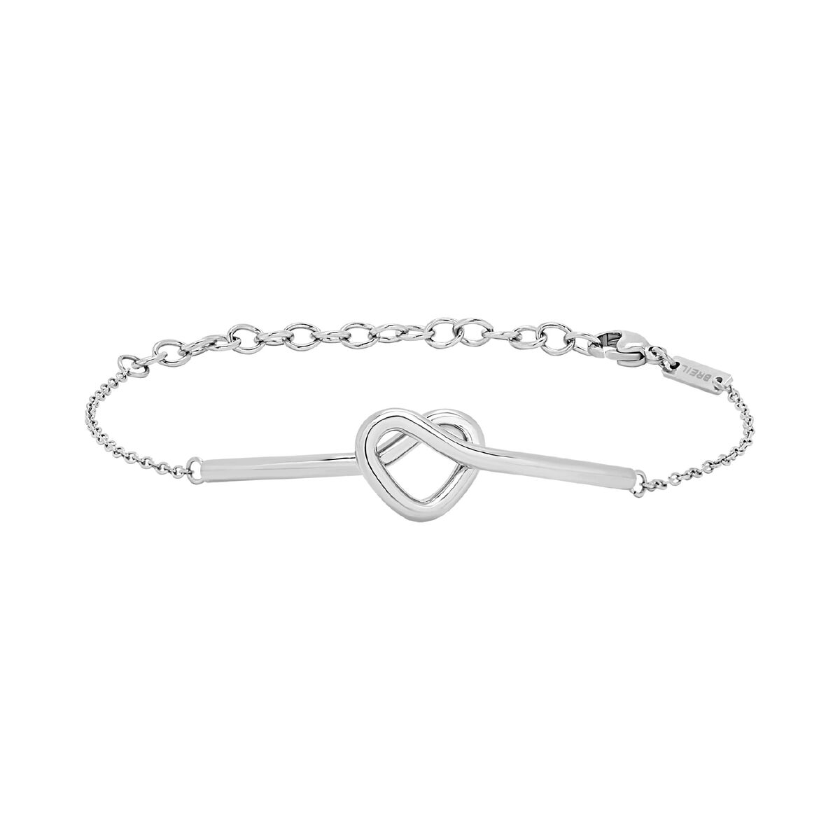 Elegante Breil armband voor dames met een verfijnde knoopdetail in zilver.