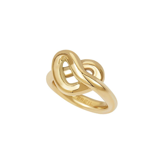 Gouden Breil damesring met elegant ontwerp en unieke vorm.
