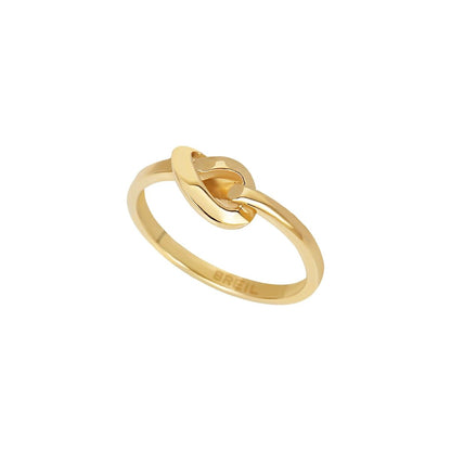 Elegante gouden Breil ring voor dames met een verfijnd design.