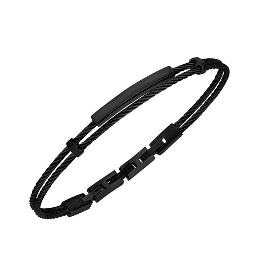 Breil armband voor dames in stijlvol zwart, elegant ontwerp met sterling zilver.
