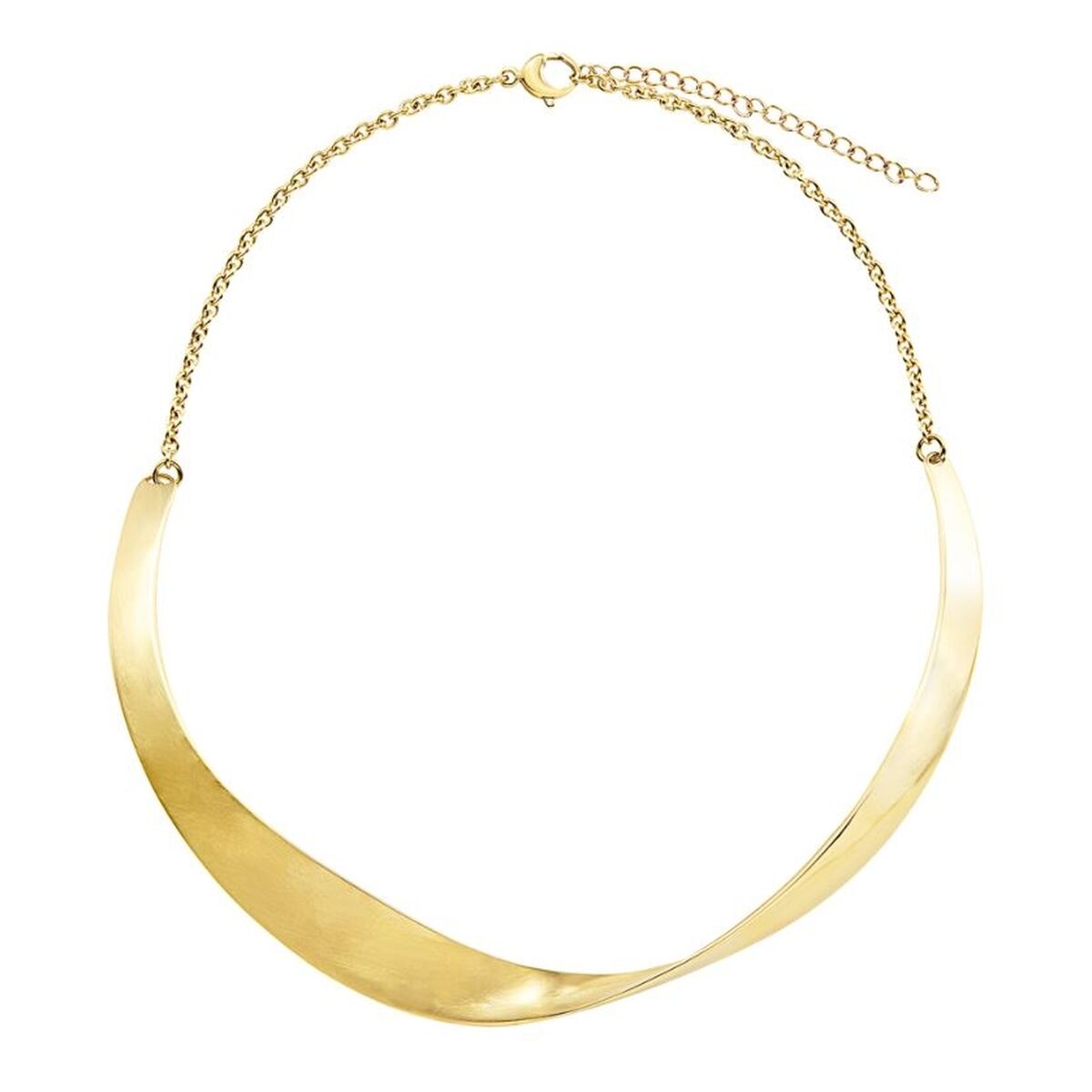 Breil ketting dames van sterling zilver met elegante, golvende vorm.