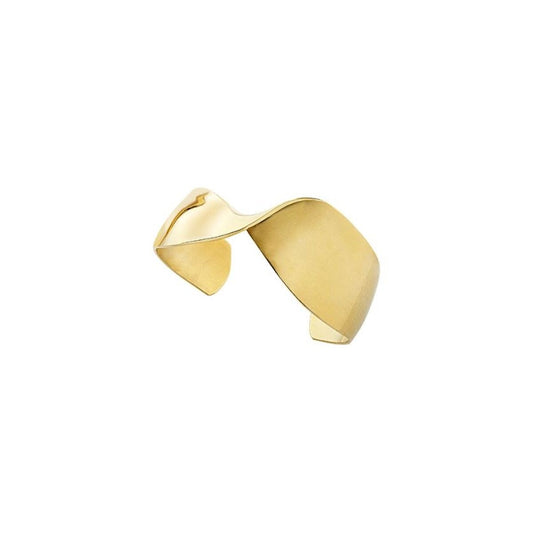 Gouden Breil armband voor dames, met een elegante, golvende vorm.