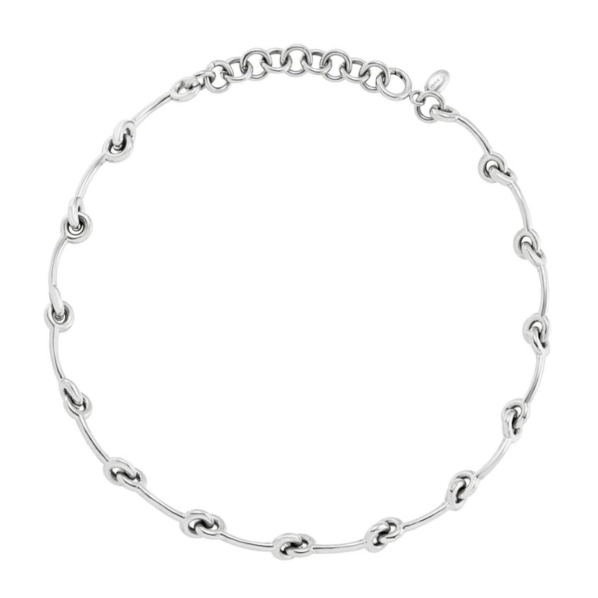 Sterling zilveren Breil ketting voor dames met een tijdloos ontwerp en schakelstructuur.