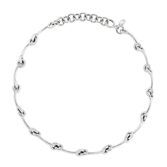 Sterling zilveren Breil ketting voor dames met een tijdloos ontwerp en schakelstructuur.