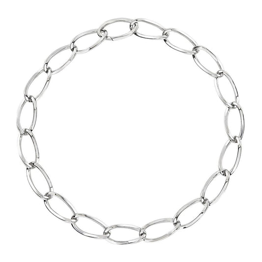 Elegante Breil ketting voor dames in sterling zilver met een schakeldesign.