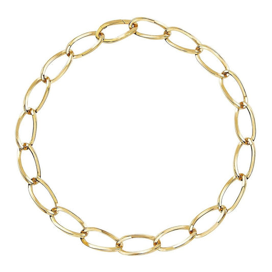Gouden Breil ketting voor dames met een tijdloos ontwerp van sterling zilver.