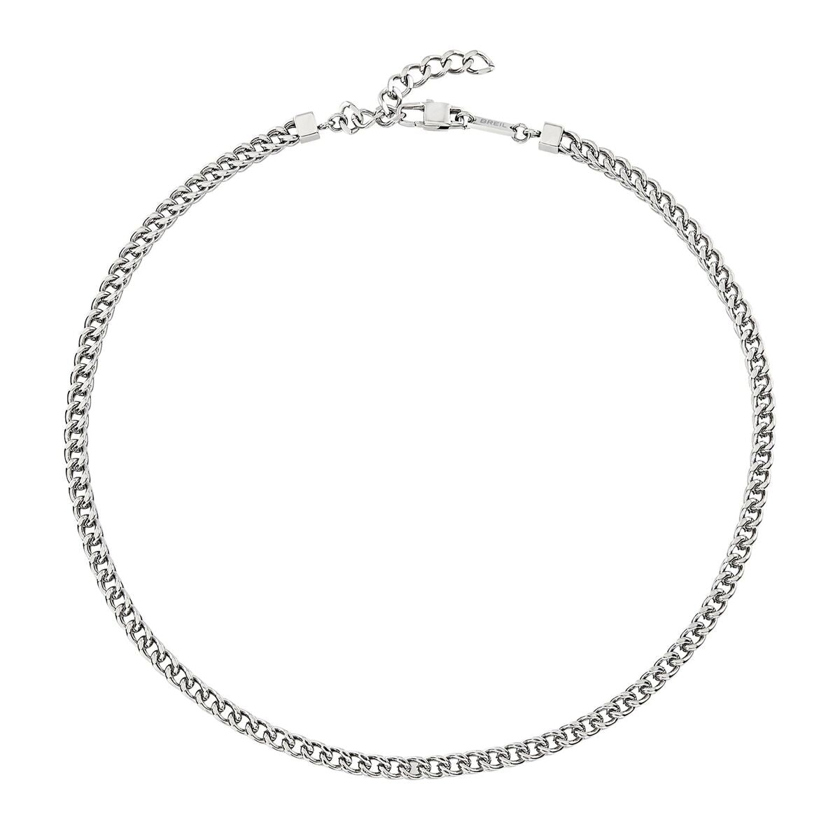Sterling zilveren Breil ketting met tijdloos ontwerp en stevige schakelstructuur.