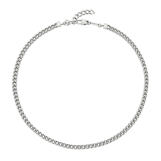 Sterling zilveren Breil ketting met tijdloos ontwerp en stevige schakelstructuur.