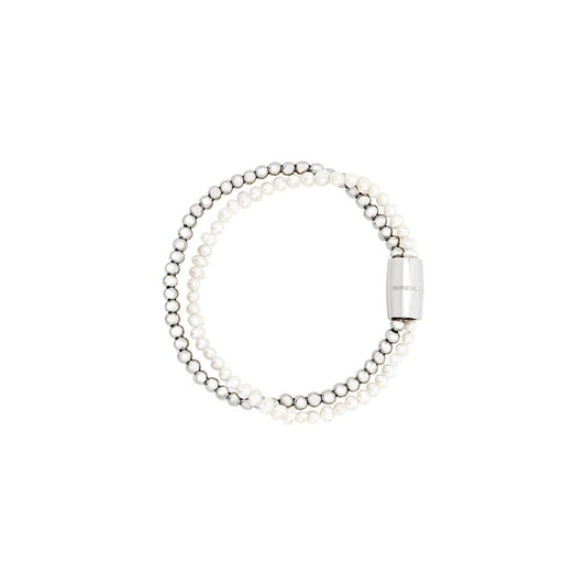 Breil armband voor dames van sterling zilver met elegante pareldetails.