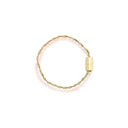 Elegante Breil armband voor dames in sterling zilver met roze details.