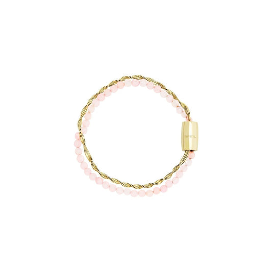 Elegante Breil armband voor dames in sterling zilver met roze details.