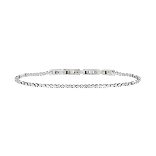 Sterling zilveren Breil armband met luxe kristallen, elegant en stijlvol ontwerp.