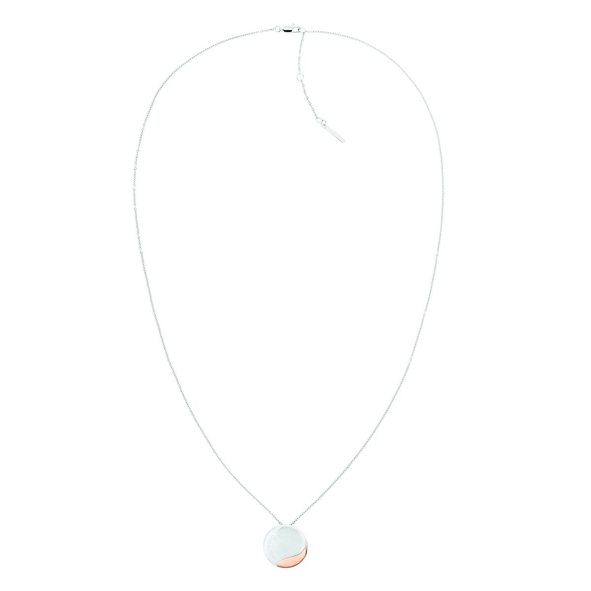 Calvin Klein damesketting van roestvrij staal met een tijdloos, elegant ontwerp.