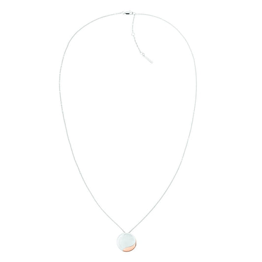 Calvin Klein damesketting van roestvrij staal met een tijdloos, elegant ontwerp.