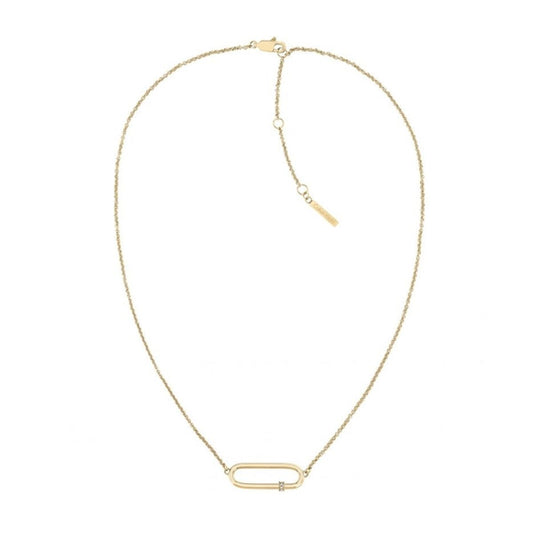 Calvin Klein dames ketting van roestvrij staal met een tijdloos, elegant ontwerp.
