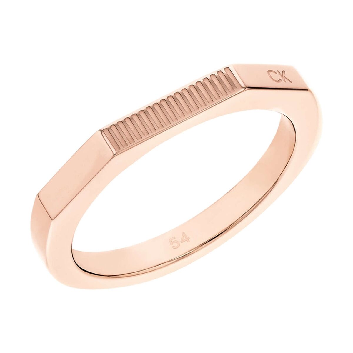 Stijlvolle Calvin Klein ring voor dames in roségoud met een elegant ontwerp.