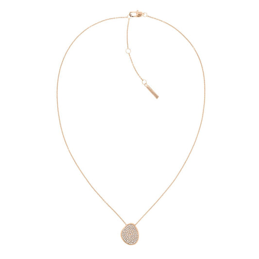 Calvin Klein damesketting van roestvrij staal met een stijlvolle hanger in een elegante roségouden tint.