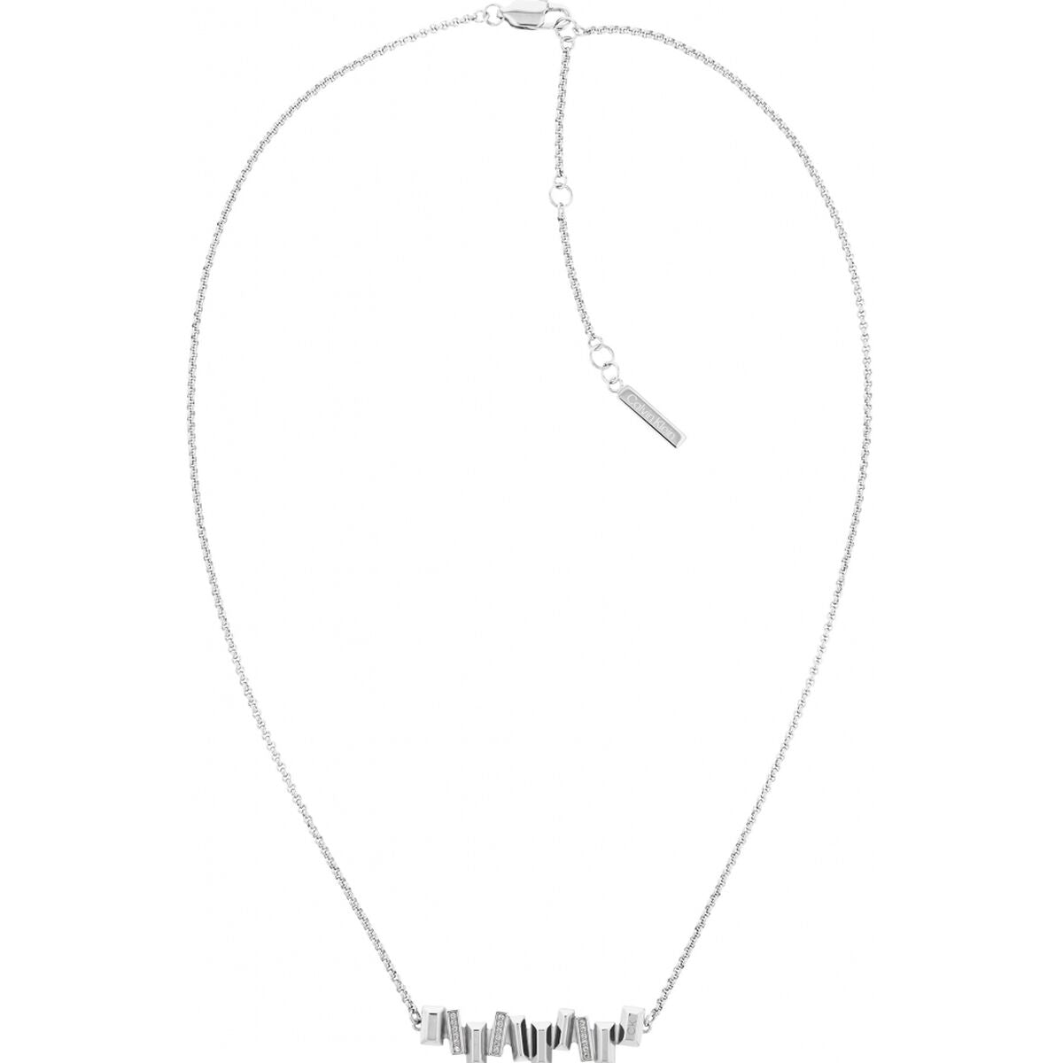 Calvin Klein damesketting van roestvrij staal met een elegant ontwerp en subtiele details.