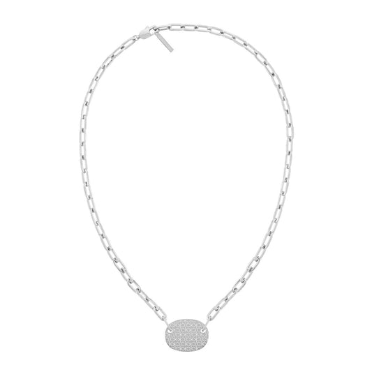 Elegante Calvin Klein ketting voor dames met een luxe, zilveren schakelontwerp.