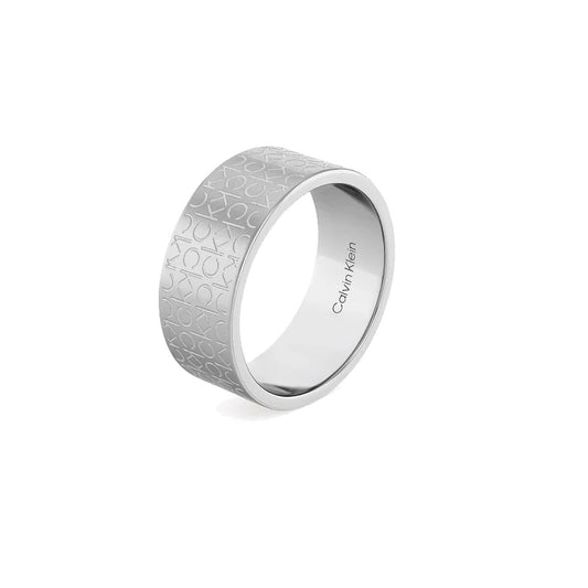Zilverkleurige Calvin Klein ring voor dames met elegant design en maat 20.