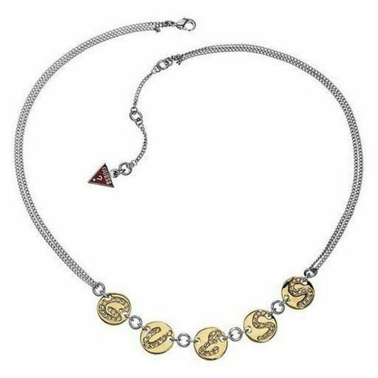 Gouden Guess ketting met elegante schijven en een tijdloos design.