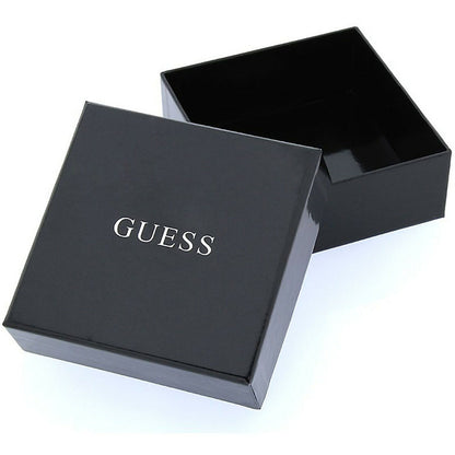 Luxe zwarte Guess doosje voor de armband, met glanzende afwerking en merklogo.
