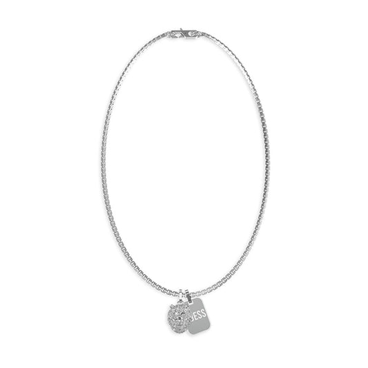 Zilveren Guess ketting met elegant design en opvallende hangers.