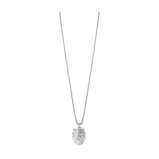 Stijlvolle Guess ketting voor dames van roestvrij staal met leeuwenkop hanger.