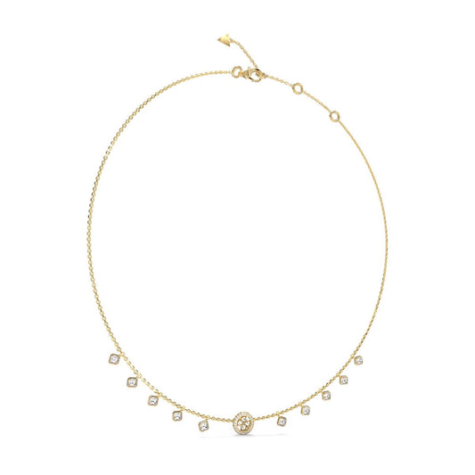 Gouden Guess ketting voor dames met elegante hangers en verfijnde afwerking.