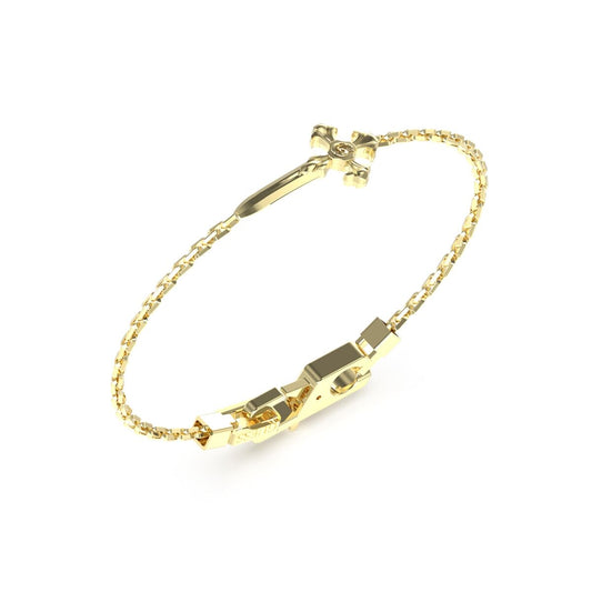 Gouden Guess armband voor dames met elegant, tijdloos ontwerp en luxe afwerking.