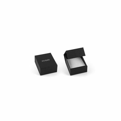 Zwarte Guess sieradendoosje geopend, geschikt voor de elegante oorbellen dames.