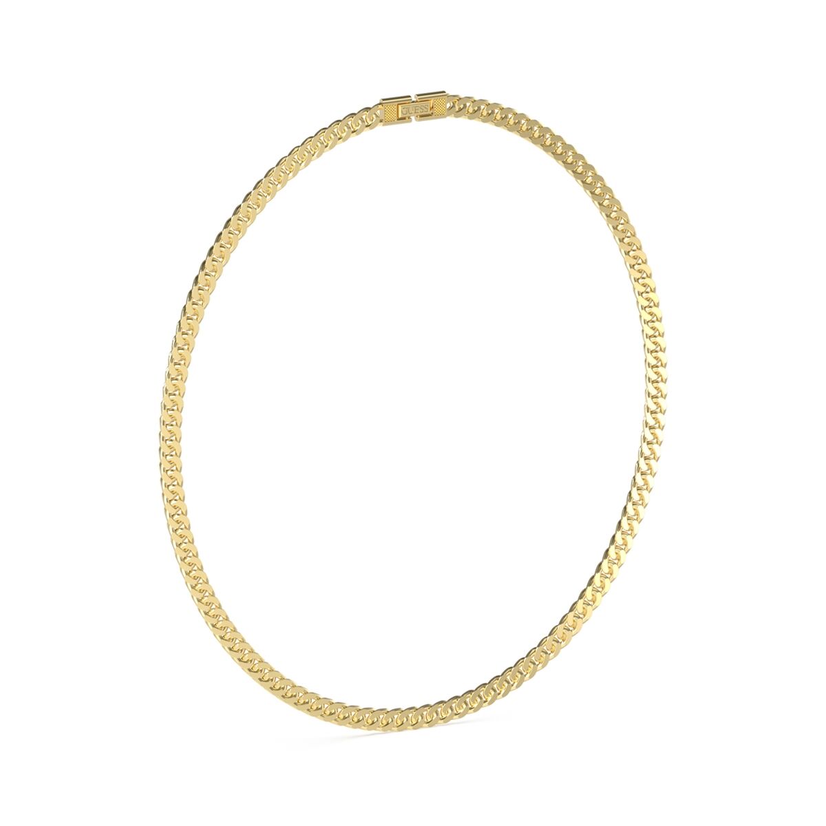 Gouden Guess ketting met een verfijnde schakelstructuur en elegante uitstraling.
